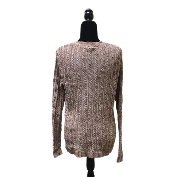 Croft & Barrow Women's Brown Cable Knit Sweater, Medium, Pre-owned - Picture 2 of 7